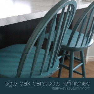 The easiest way to refinish bar stools - It's Always Autumn