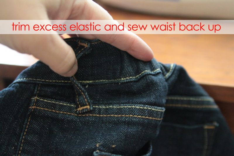 How To Alter Waist Gap Of Jeans Back Seam Downsizing No More Gap