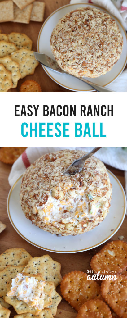 THE BEST Bacon Ranch Cheese Ball - It's Always Autumn