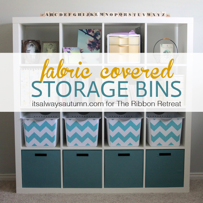 get organized with easy DIY fabric covered storage bins - It's