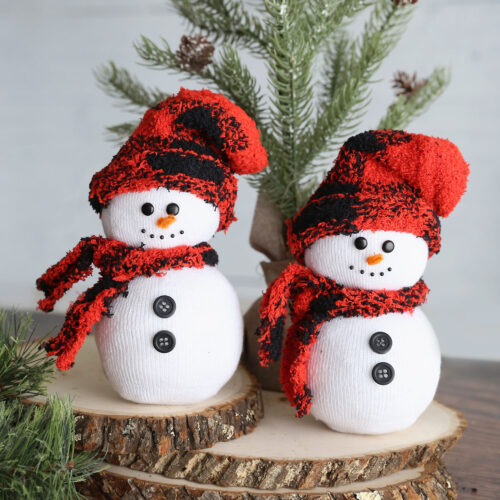 Easy Sock Snowman {fun Christmas craft!} - It's Always Autumn