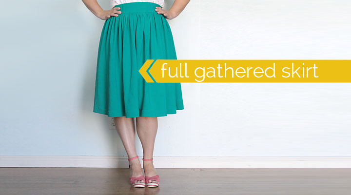 easy full gathered skirt for women sewing tutorial
