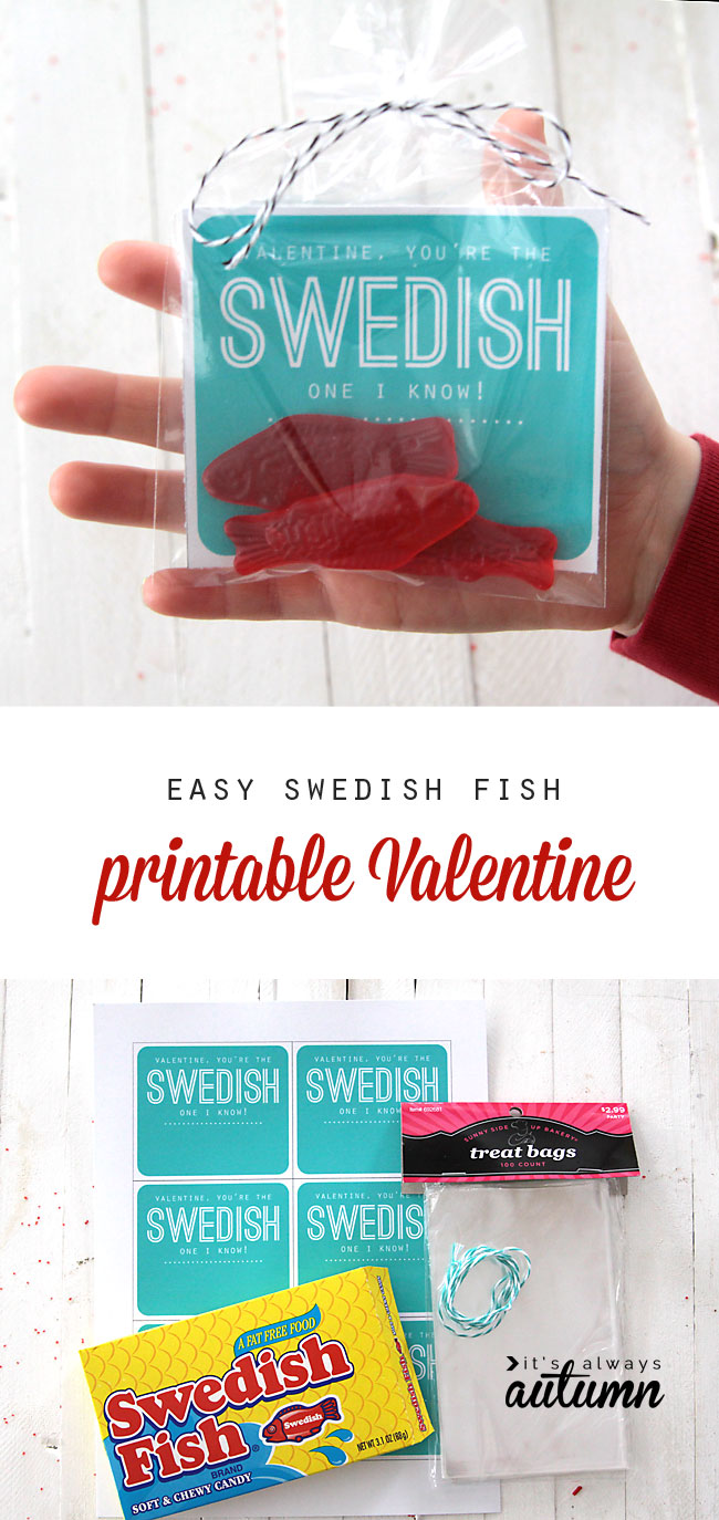 Easy Swedish Fish Printable Valentine s Day Card It s Always Autumn