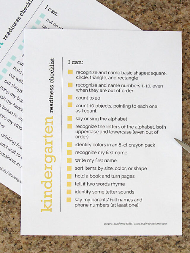 What Kindergarten Should Know Before First Grade Worksheets