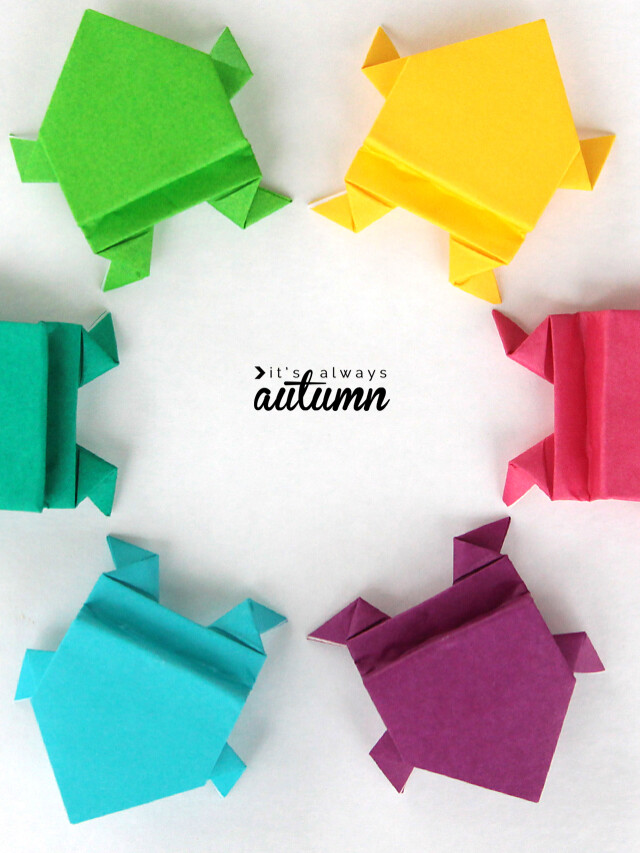 Make An Origami Frog That Really Jumps! Story - It's Always Autumn