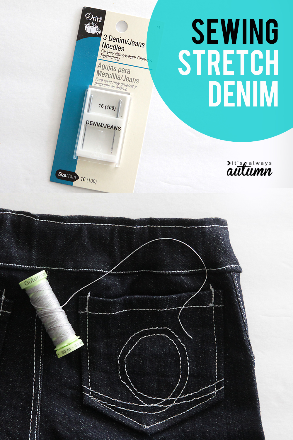 how to sew with stretch denim & a sewing giveaway - It's Always Autumn