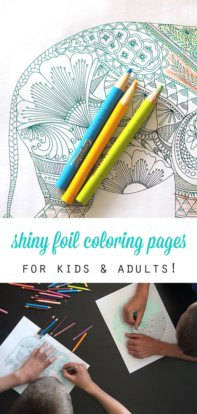 DIY shiny foil coloring pages {for kids & adults!} It's Always Autumn