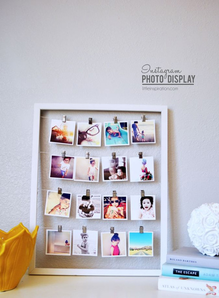 Cheap, Easy Photo Display Wall, This photo is part of a DIY…