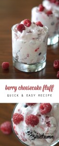 berry cheesecake fluff {a lighter holiday dessert} - It's Always Autumn