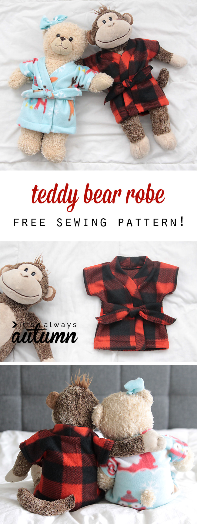 Free Teddy Bear Pattern + Tutorial