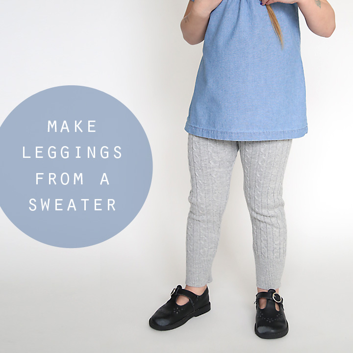 cute & comfy leggings made from a sweater - It's Always Autumn