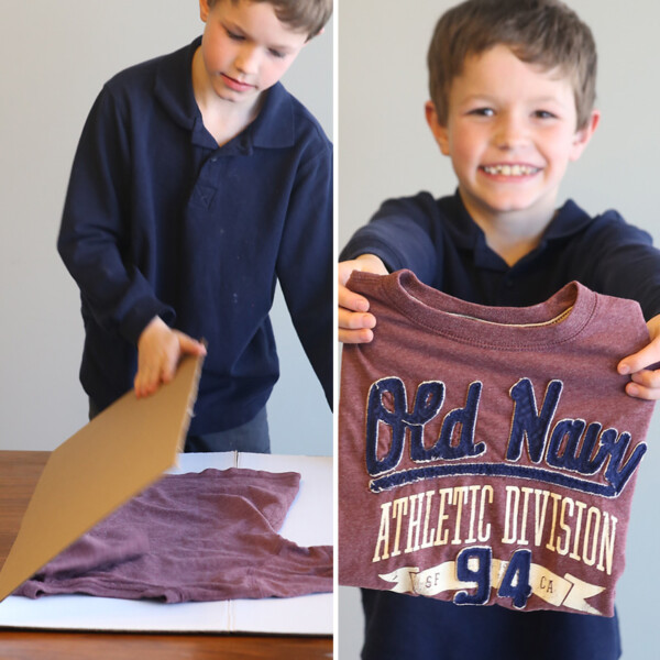 Make an Easy DIY T-Shirt Folding Device from a Cardboard Box