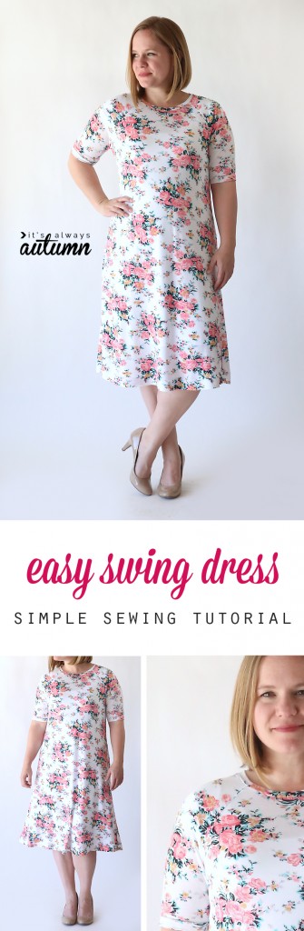 the easy tee swing dress | simple sewing tutorial - It's Always Autumn