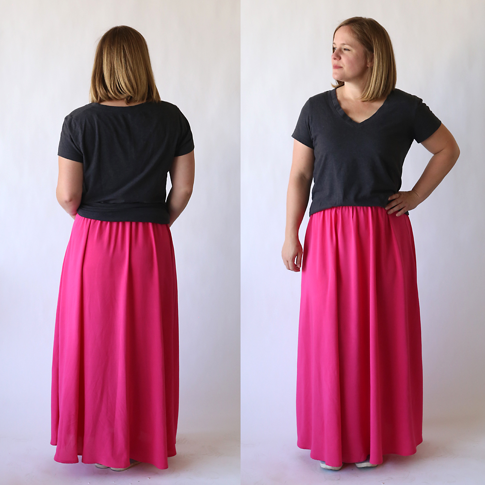 A-Line Maxi Skirt - Jersey Knit Maxi Skirt