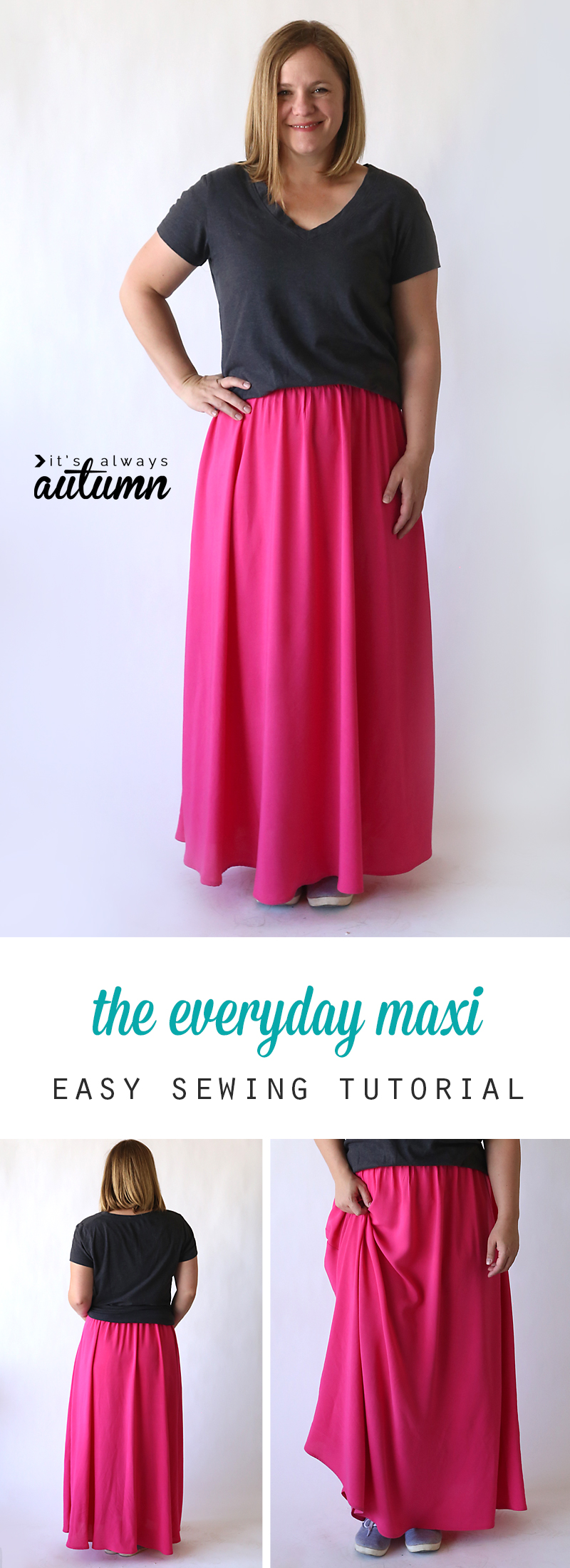 the everyday maxi skirt | easy sewing tutorial - It's Always Autumn