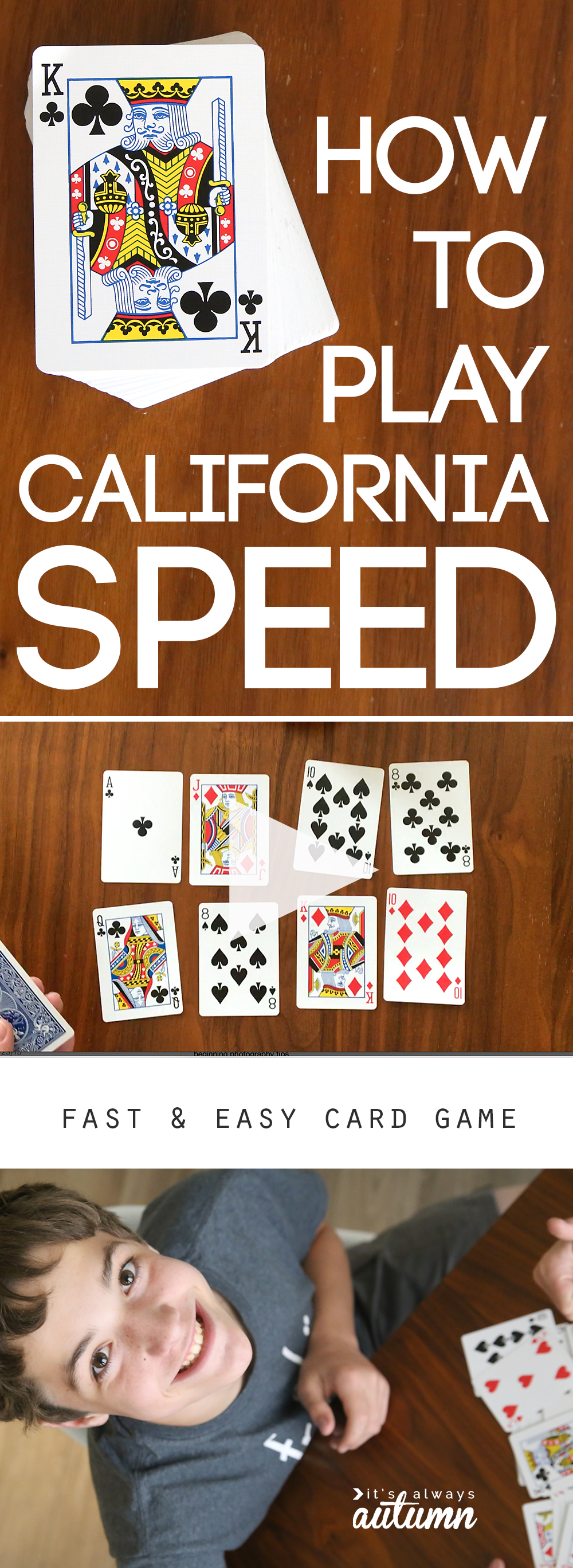 How To Play California Speed Easy Card Game It s Always Autumn