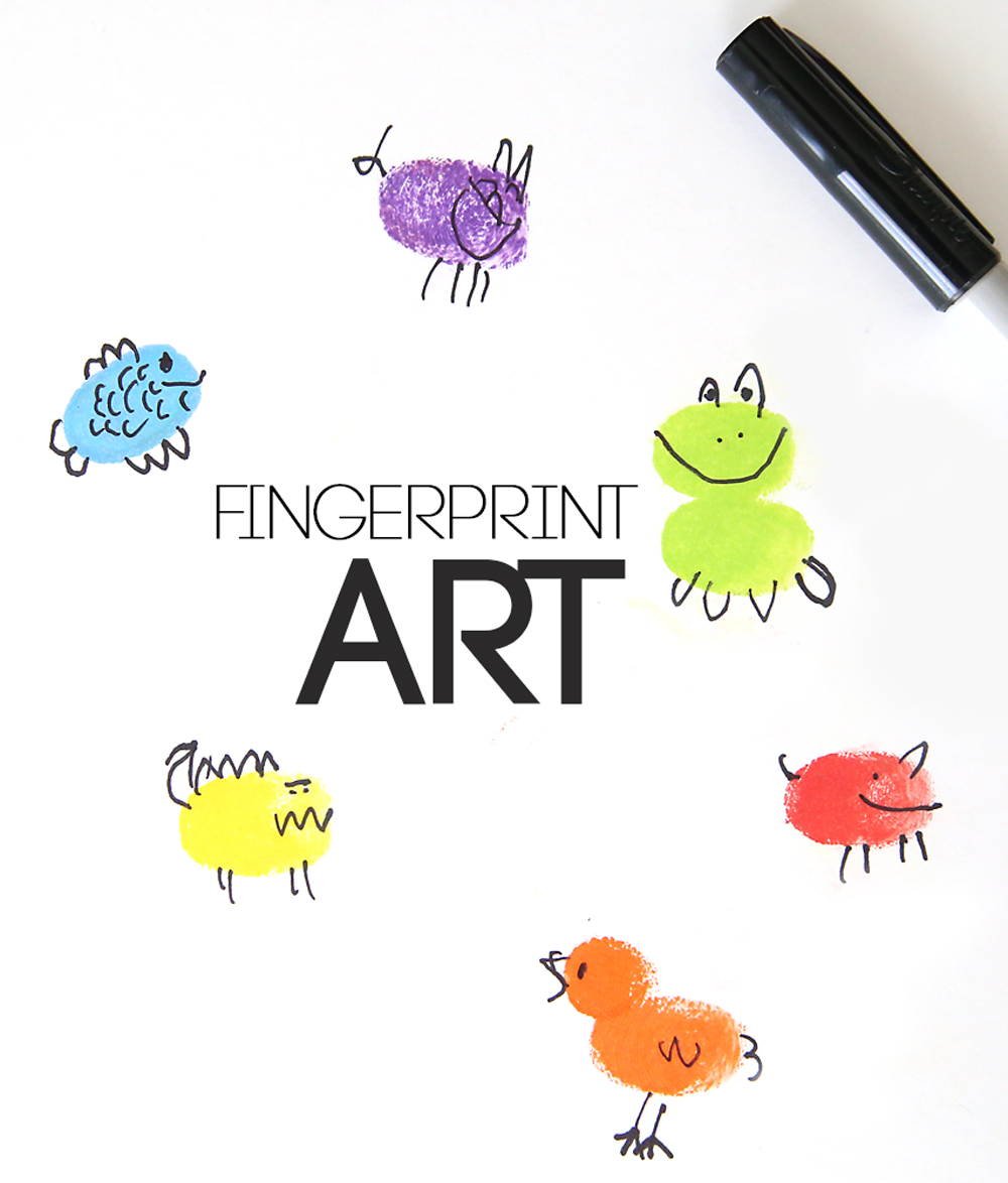 Fingerprint Alphabet Art - Easy Peasy and Fun