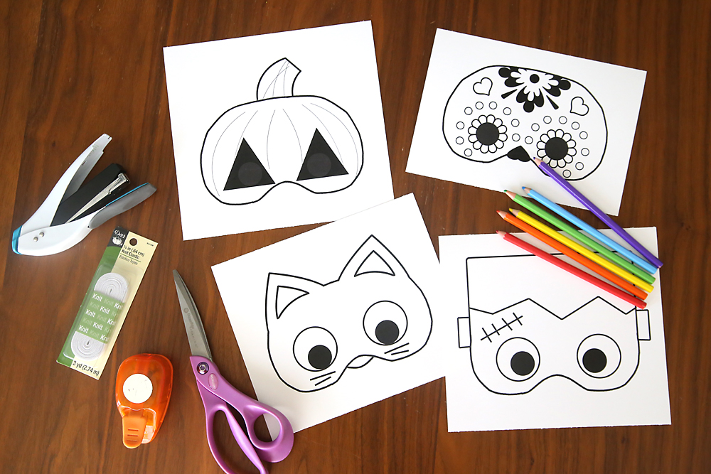 Halloween Masks To Print And Color It s Always Autumn