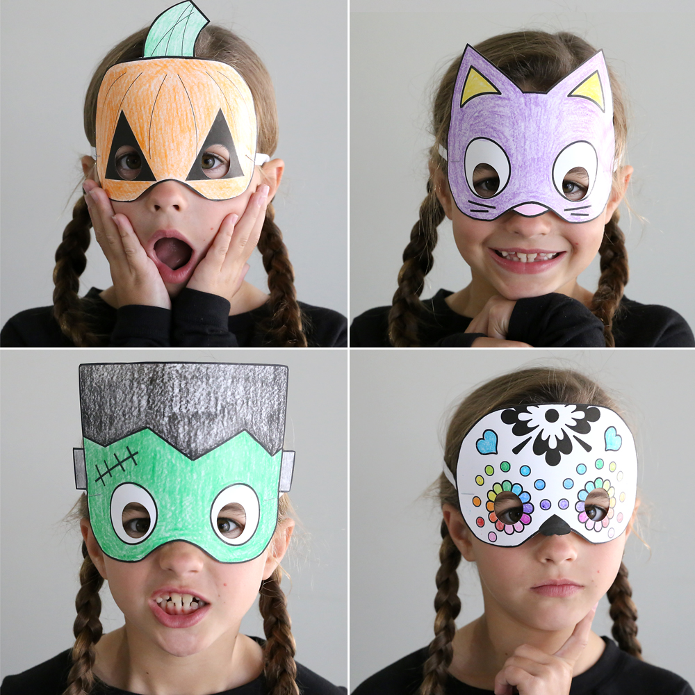 Printable Halloween Masks To Color - Printable Halloween Masks For Kids