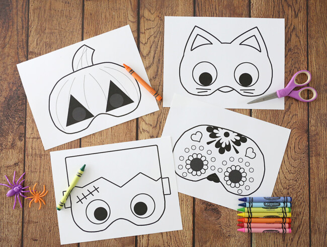 DIY Halloween Masks {Print and Color} - It's Always Autumn