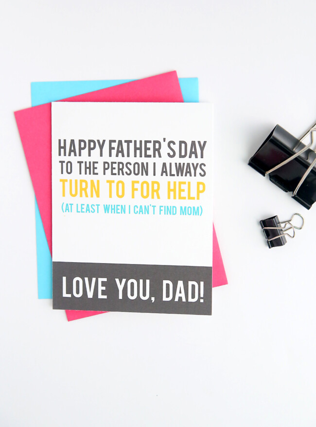 FUNNY father's day cards you can print at home - It's Always Autumn