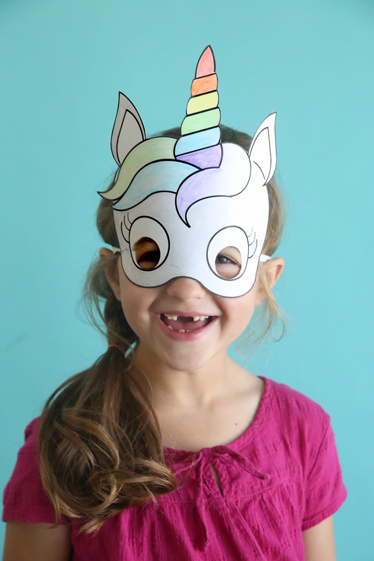 unicorn masks to print and color {free printable} - It's Always Autumn