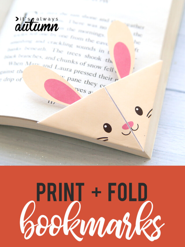 DIY Woodland Animals Origami Bookmarks {Print + Fold} Story - It's ...