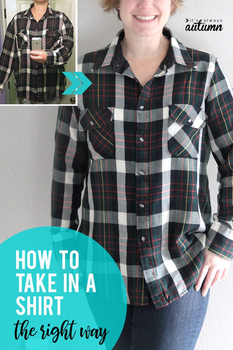 How to take in a shirt the right way {how to make a shirt smaller}