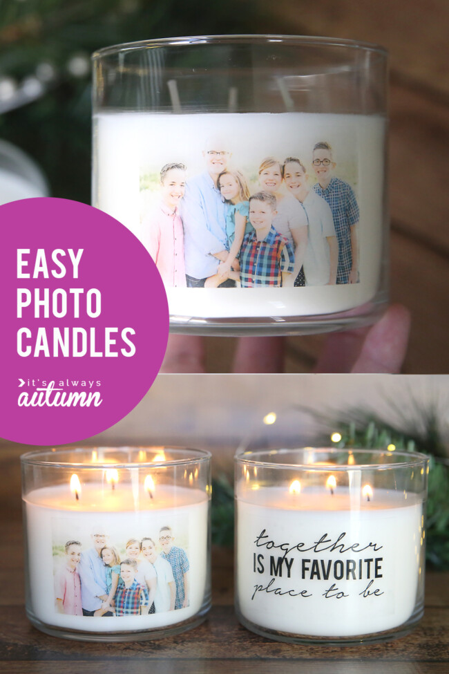 How to Make Personalized Photo Candles - It's Always Autumn