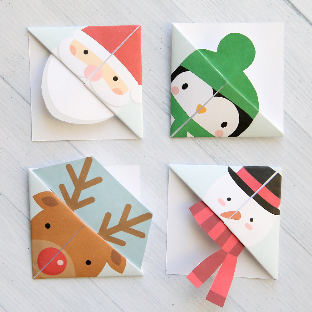 Printable Christmas origami bookmarks - It's Always Autumn