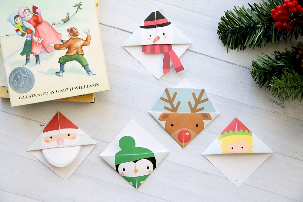 Printable Christmas origami bookmarks It's Always Autumn