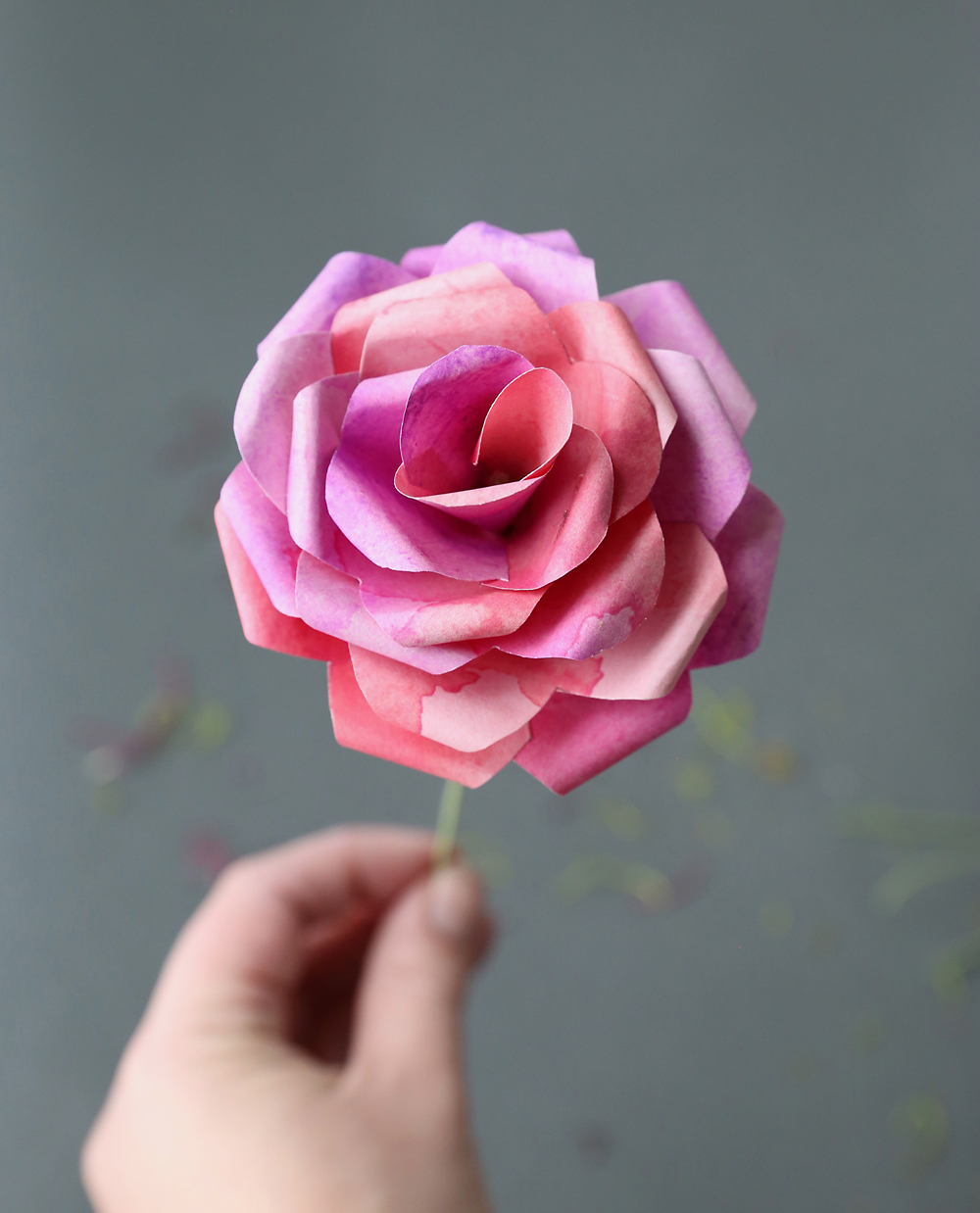 Printable Diy Paper Rose Template