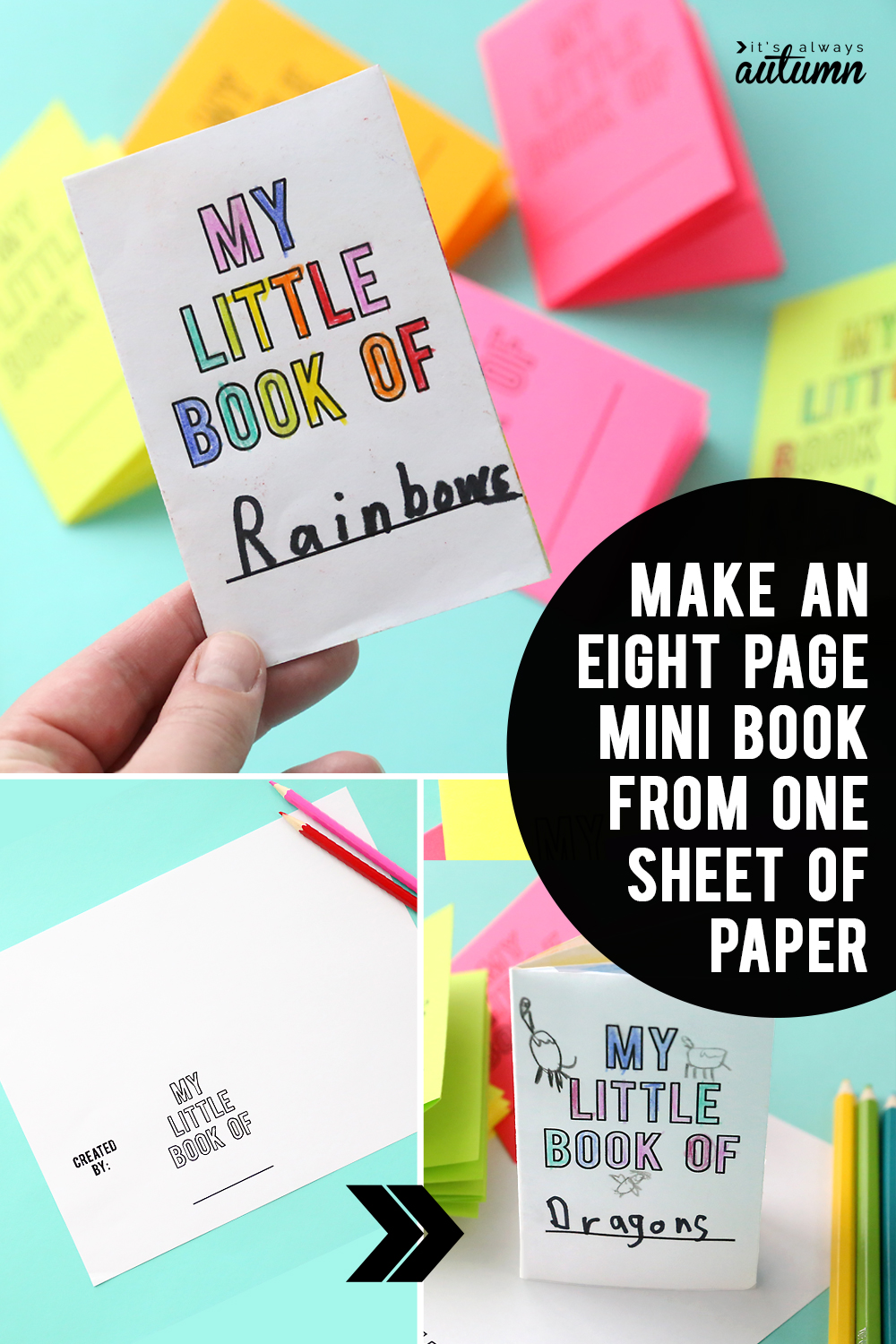 Foldables Make An 8 page Mini Book From One Sheet Of Paper It s 