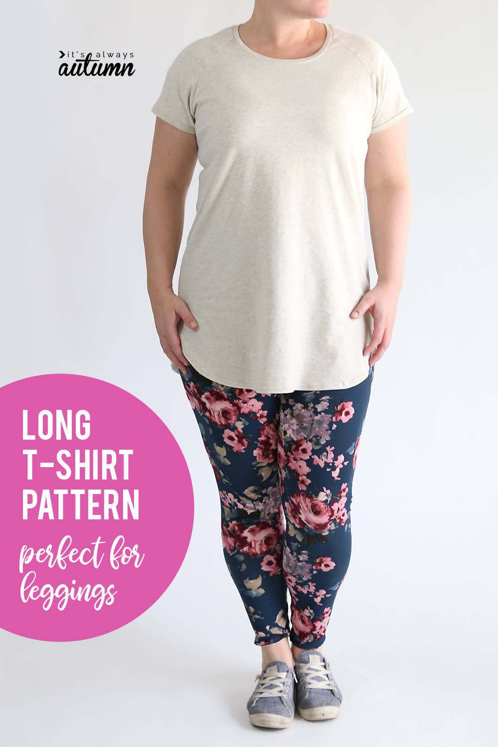 Long raglan t-shirt sewing pattern - It's Always Autumn