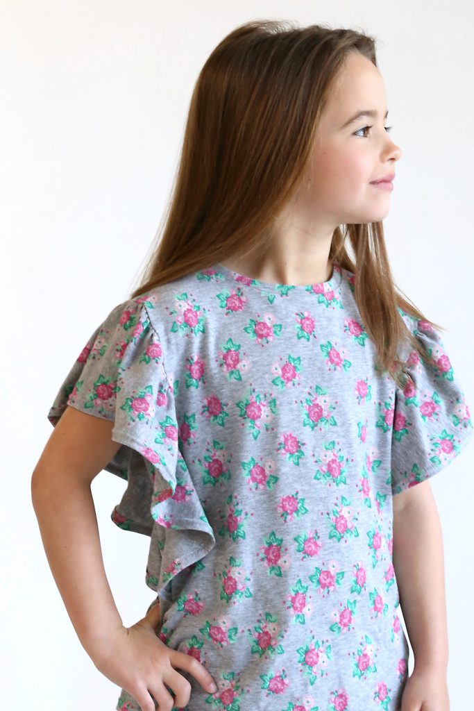 The waterfall top pattern for girls {how to sew a ruffle shirt} - It's ...