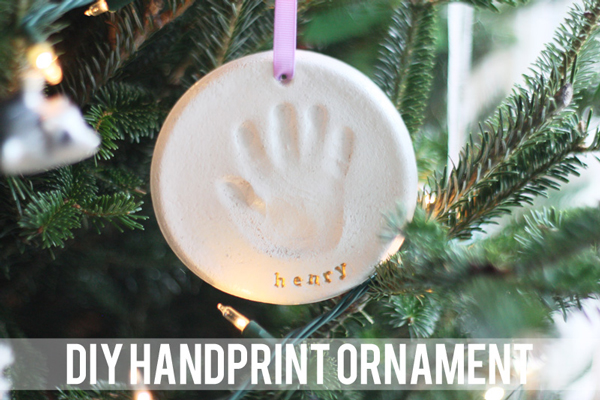 Adorable DIY handprint ornament | 30 best handprint art ideas