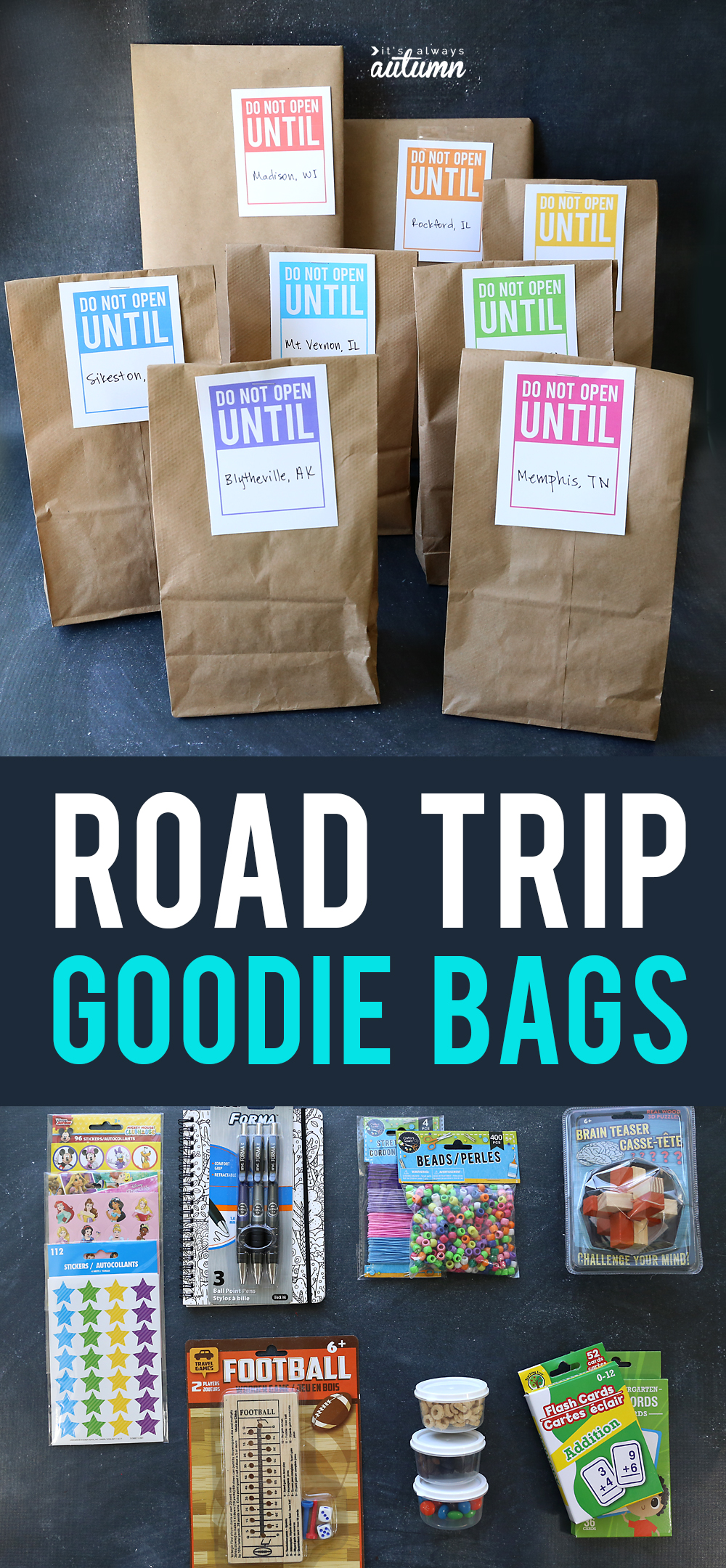 road trip gift bag