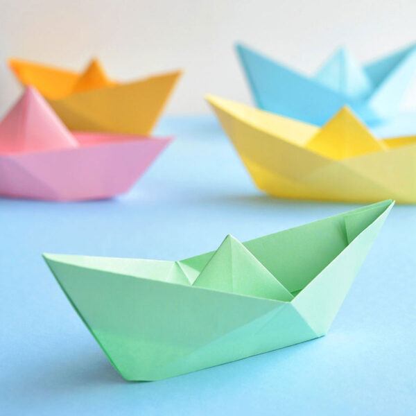 Origami boats.