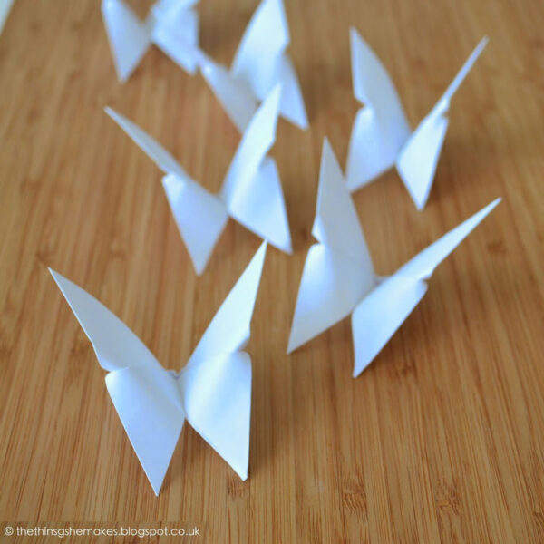 Origami butterflies.