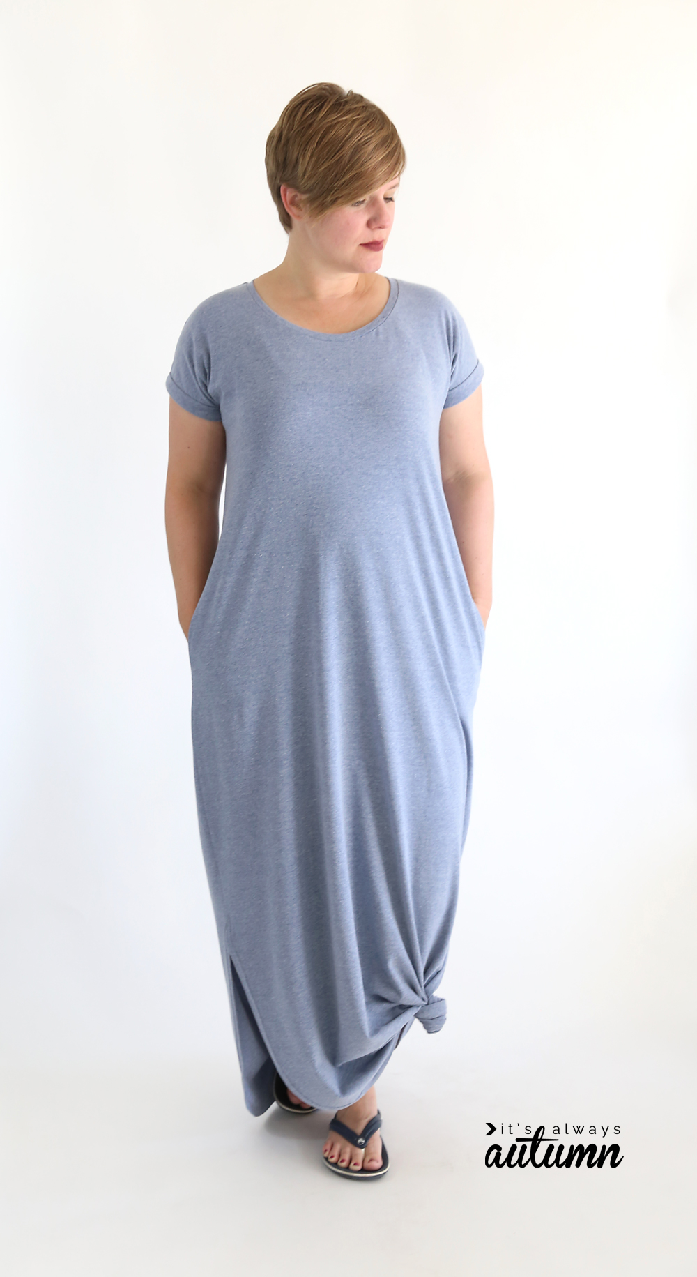 the relaxed maxi dress sewing pattern and tutorial - It's Always