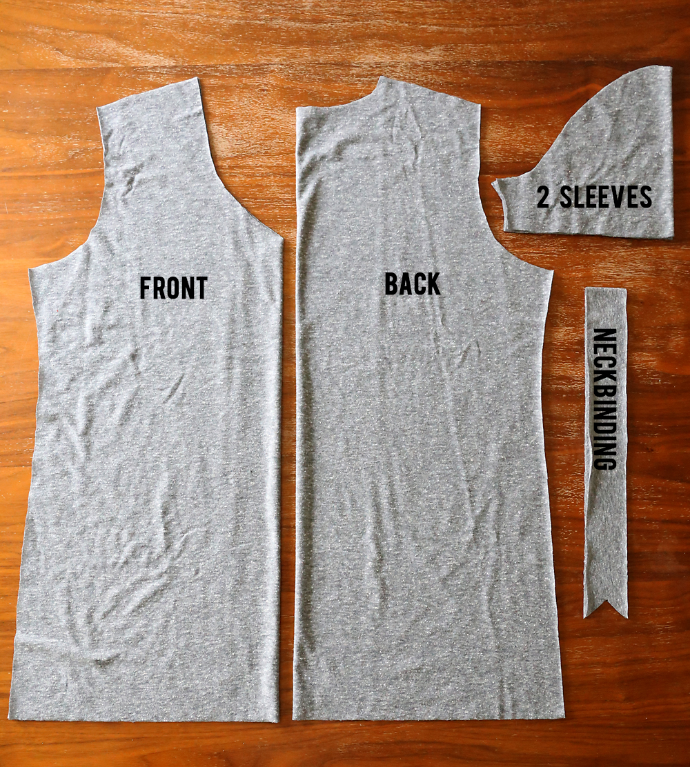 How to make a vneck tshirt {sewing pattern and tutorial} It's