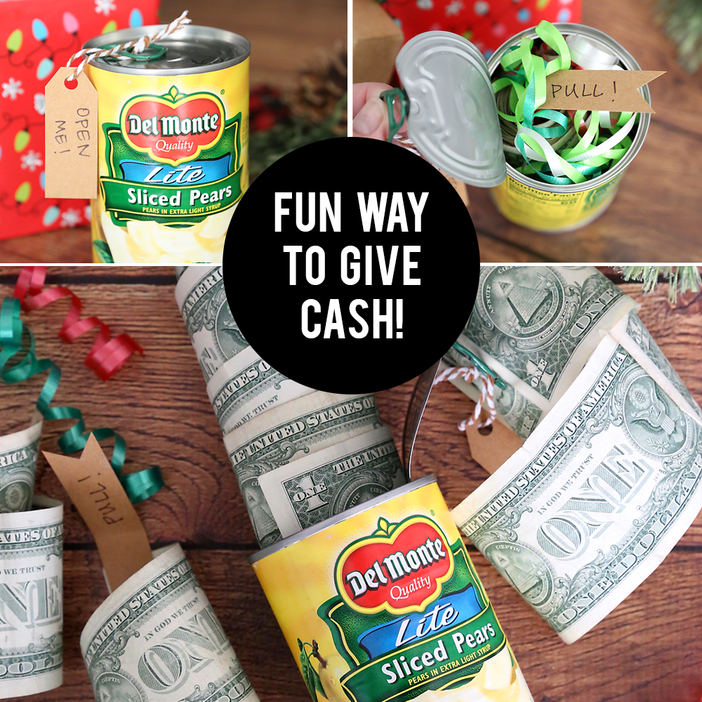 Funny Christmas Money Gift Idea Cash In A Can It s Always Autumn