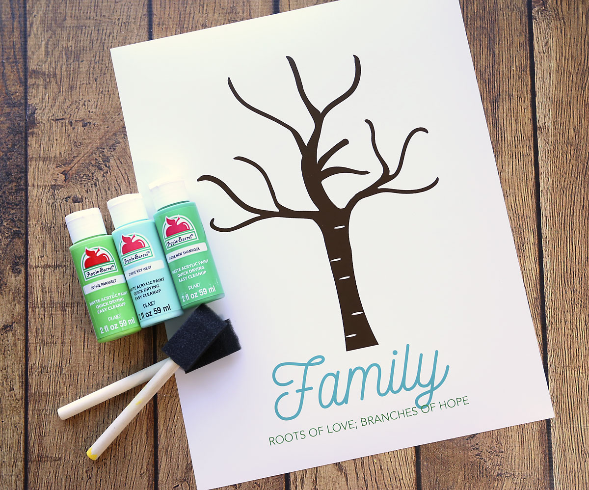 Handprint Tree Template