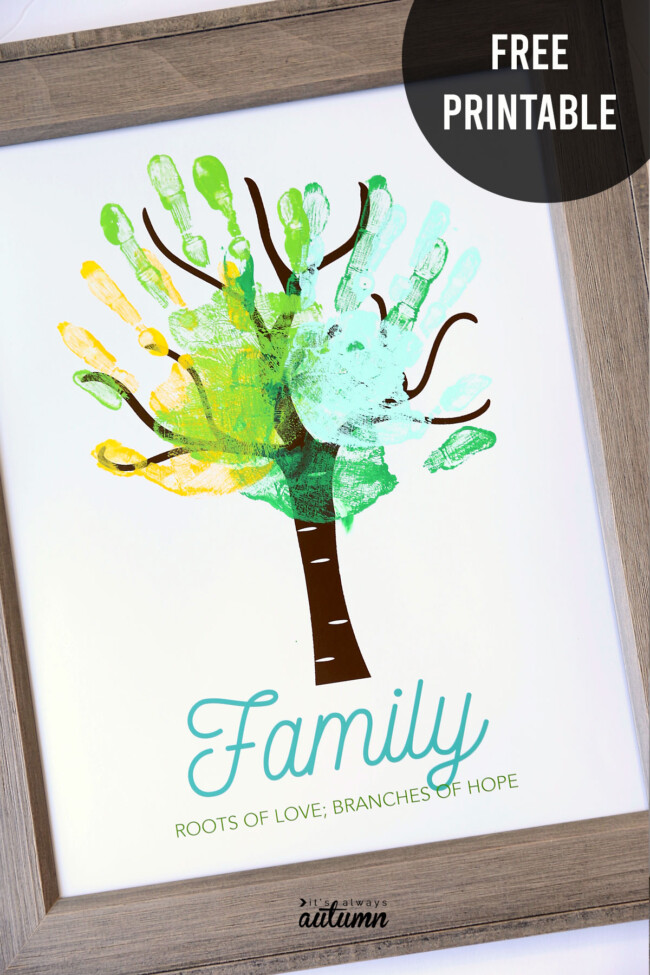 Make an adorable family handprint tree {great gift idea} - It's Always ...