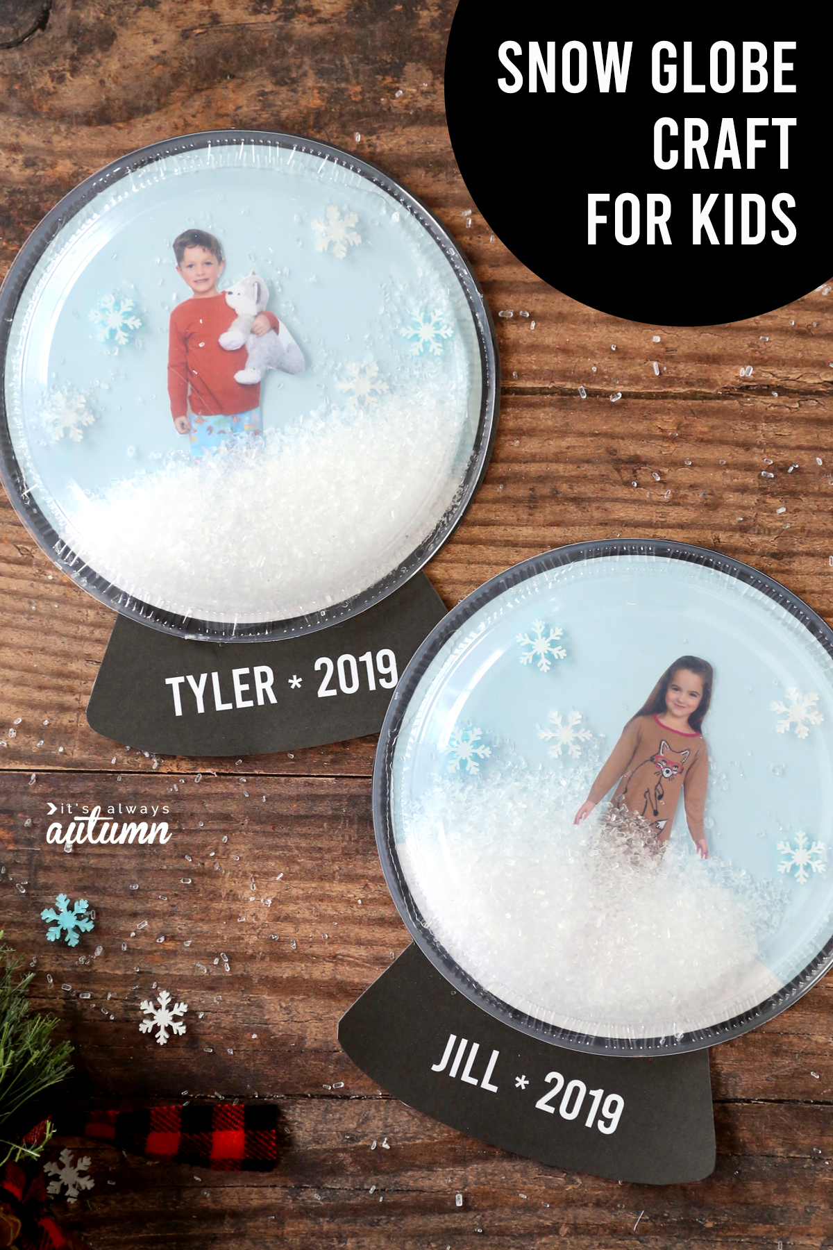 Easy Photo Snow Globe Craft For Kids It s Always Autumn