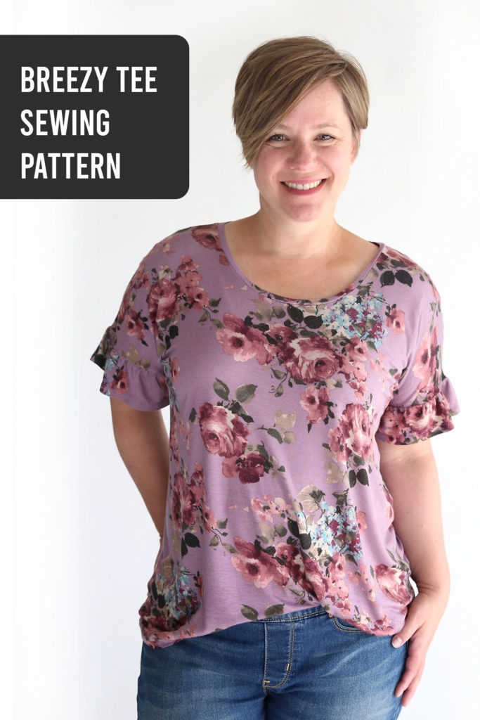 The Breezy Tee free sewing pattern + flutter sleeves - It's Always Autumn