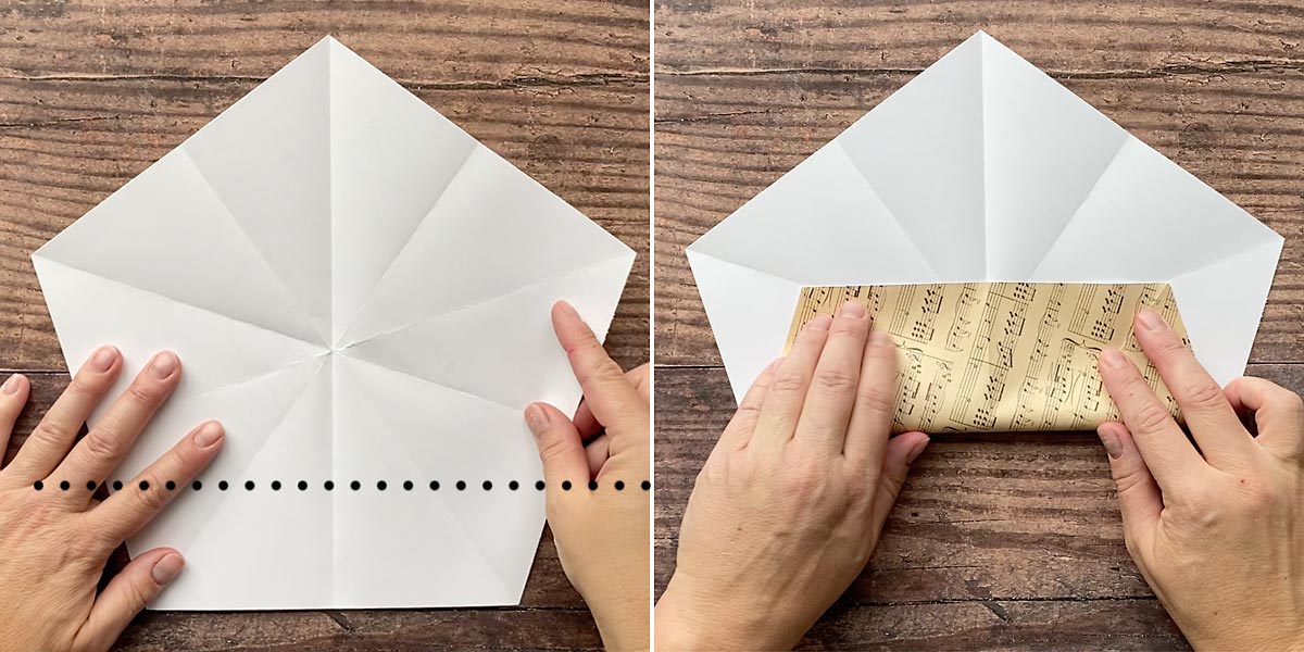 Cut + fold paper stars 