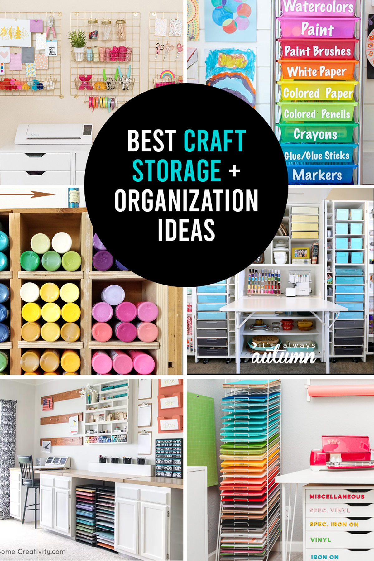 Storage 4 Crafts  Craft cabinet with table, Room organization, Craft  storage