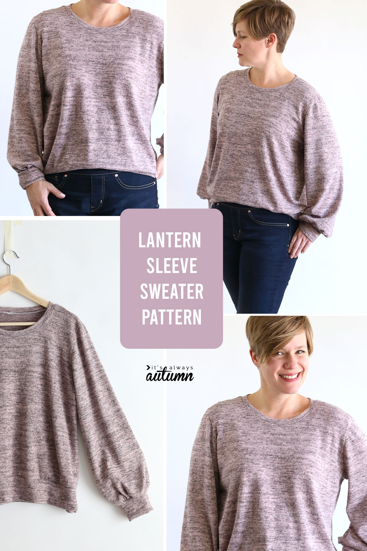 How to Make a Lantern Sleeve Sweater - It's Always Autumn