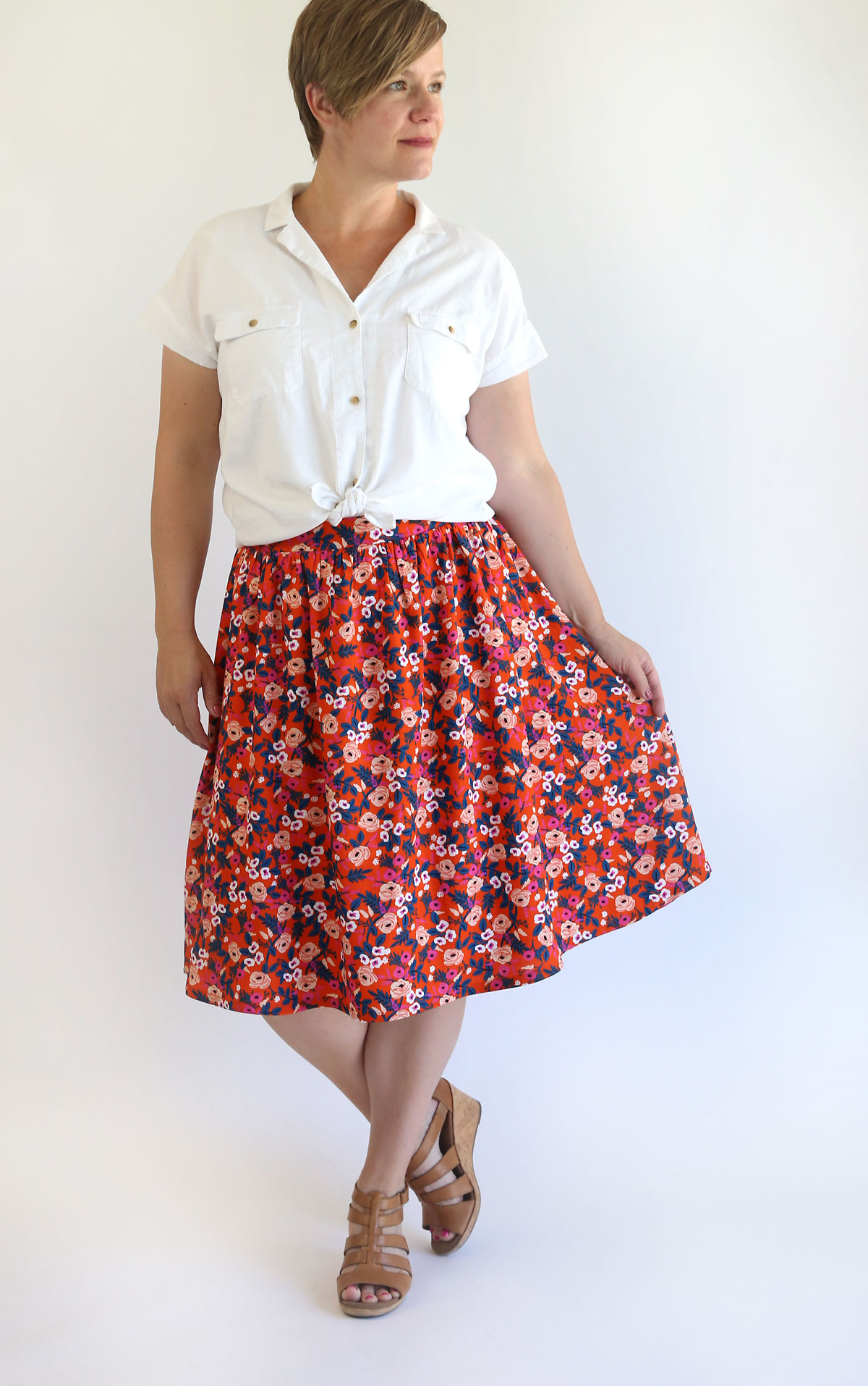 How to Sew a Flat Front Gathered Skirt - It's Always Autumn